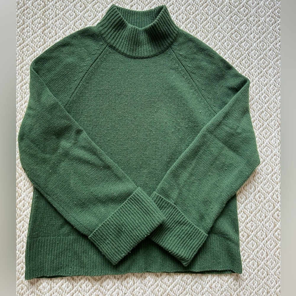 Reformation Forest Green Turtleneck Sweater